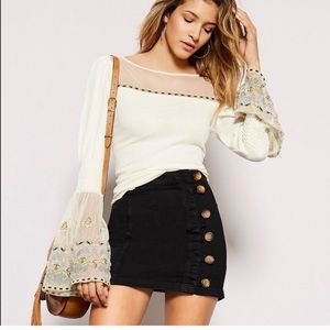 Free People Bell Sleeve Top